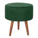 Puff Puf Redondo Pes Palito 44x40cm Suede Verde MPassos