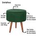 Puff Puf Redondo Pes Palito 44x40cm Suede Verde MPassos