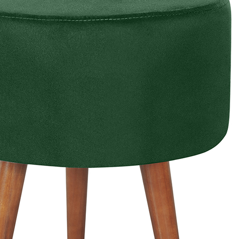 Puff Puf Redondo Pes Palito 44x40cm Suede Verde MPassos