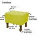 Puff Puf Retro Capitone 52x44cm Suede Amarelo MPassos