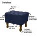Puff Puf Retro Capitone 52x44cm Suede Azul Marinho MPassos