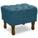 Puff Puf Retro Capitone 52x44cm Suede Azul Turquesa MPassos