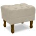 Puff Puf Retro Capitone 52x44cm Suede Bege MPassos