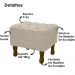 Puff Puf Retro Capitone 52x44cm Suede Bege MPassos