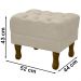 Puff Puf Retro Capitone 52x44cm Suede Bege MPassos