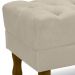 Puff Puf Retro Capitone 52x44cm Suede Bege MPassos