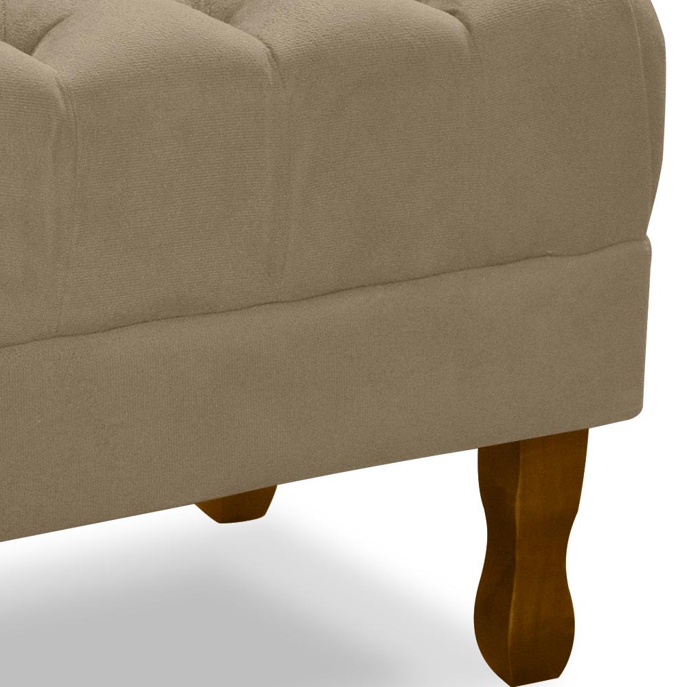 Puff Puf Retro Capitone 52x44cm Suede Capuccino MPassos