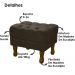 Puff Puf Retro Capitone 52x44cm Suede Marrom MPassos