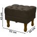 Puff Puf Retro Capitone 52x44cm Suede Marrom MPassos