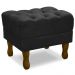 Puff Puf Retro Capitone 52x44cm Suede Preto MPassos