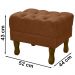 Puff Puf Retro Capitone 52x44cm Suede Terra Cota MPassos