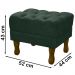 Puff Puf Retro Capitone 52x44cm Suede Verde MPassos