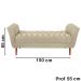 Recamier Grecia 150cm Suede Bege MPassos