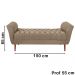 Recamier Grecia 150cm Suede Marrom Claro MPassos
