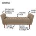 Recamier Grecia 150cm Suede Marrom Claro MPassos