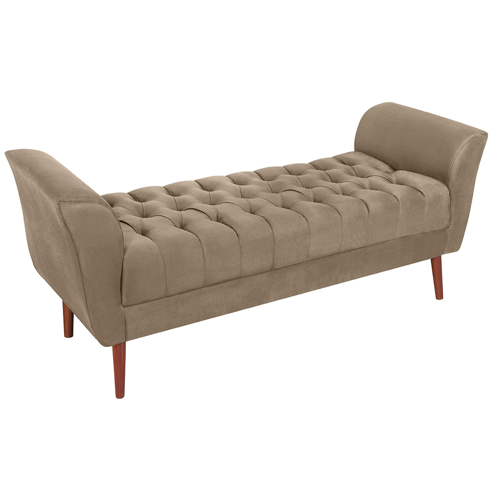 Recamier Grecia 150cm Suede Marrom Claro MPassos