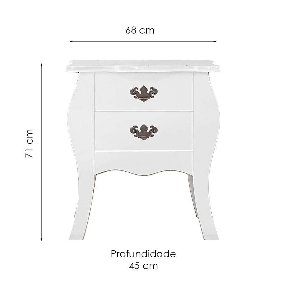 (DUPLICADO) Mesa de cabeceira Premier Branco