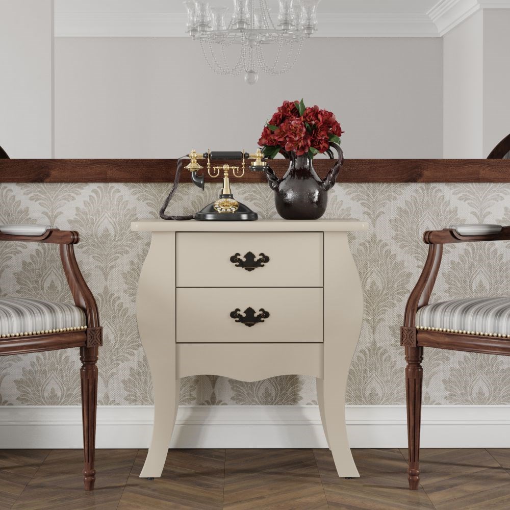 Bombe Premier com 02 Gavetas Off/White - Patrimar