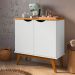 Buffet Prism 2 PT Branco e Cinamomo