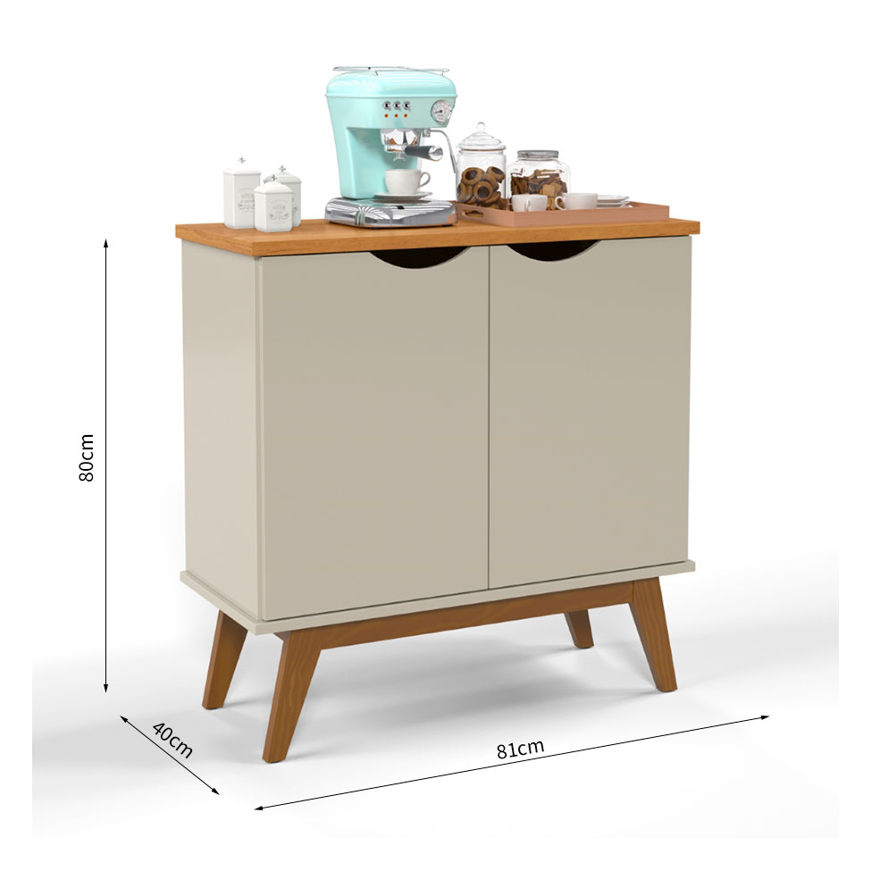 Buffet Prism 2 PT Off White e Cinamomo