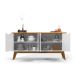Buffet Prism 4 PT Branco e Cinamomo