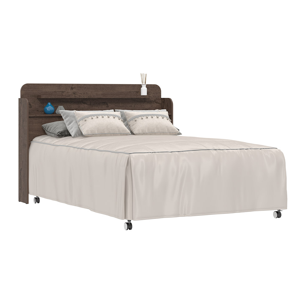 Cabeceira Casal Rubi Imbuia 143 cm