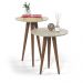 Conjunto Mesa de Canto e Lateral Manet Off White