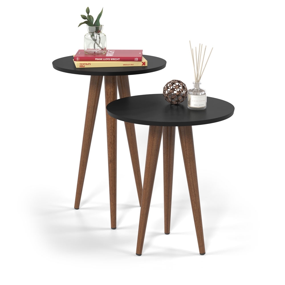 Conjunto Mesa de Canto e Lateral Manet Preto