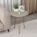 Conjunto Mesas de Centro Redondas Evolution Base Aço Off White - Patrimar