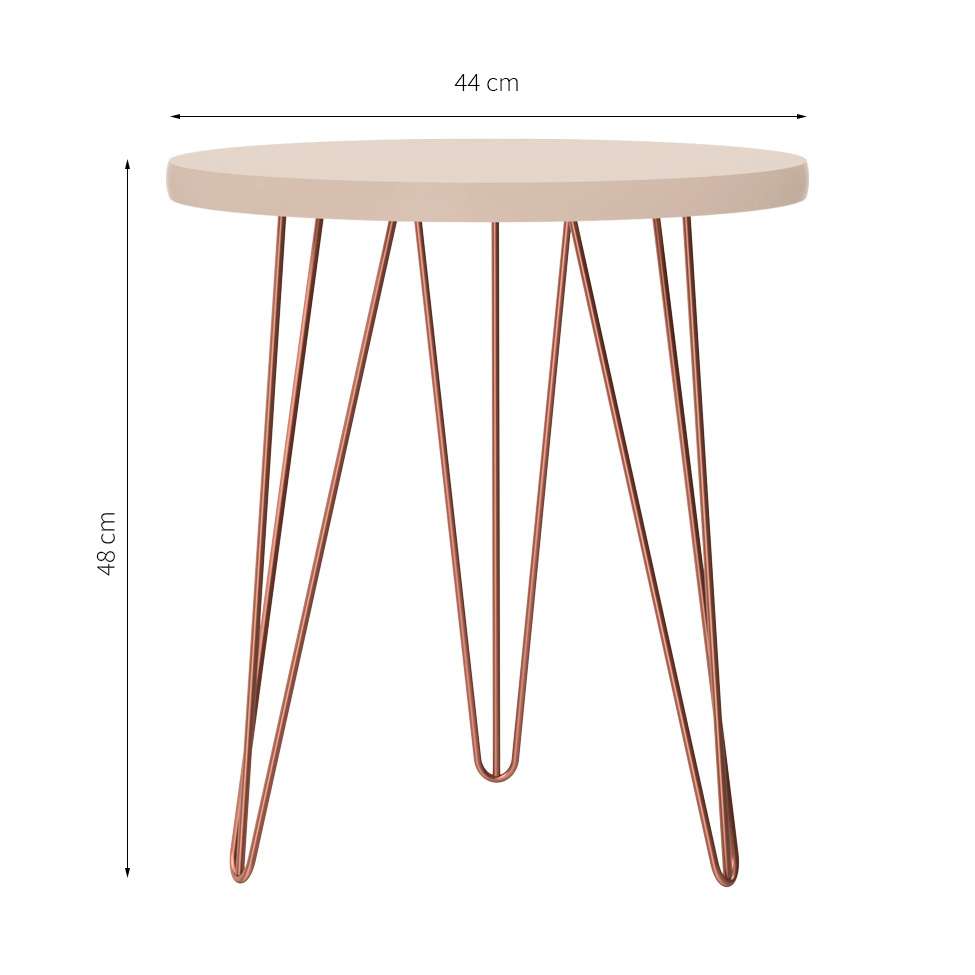 Conjunto com 2 Mesas Laterais Evolution Off White 48 cm