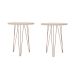 Conjunto com 2 Mesas Laterais Evolution Off White 62 cm
