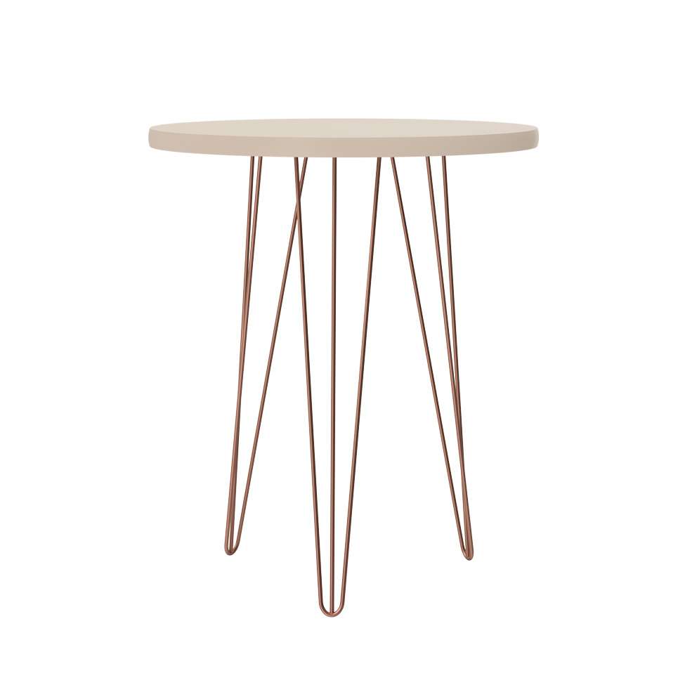 Conjunto com 2 Mesas Laterais Evolution Off White 62 cm
