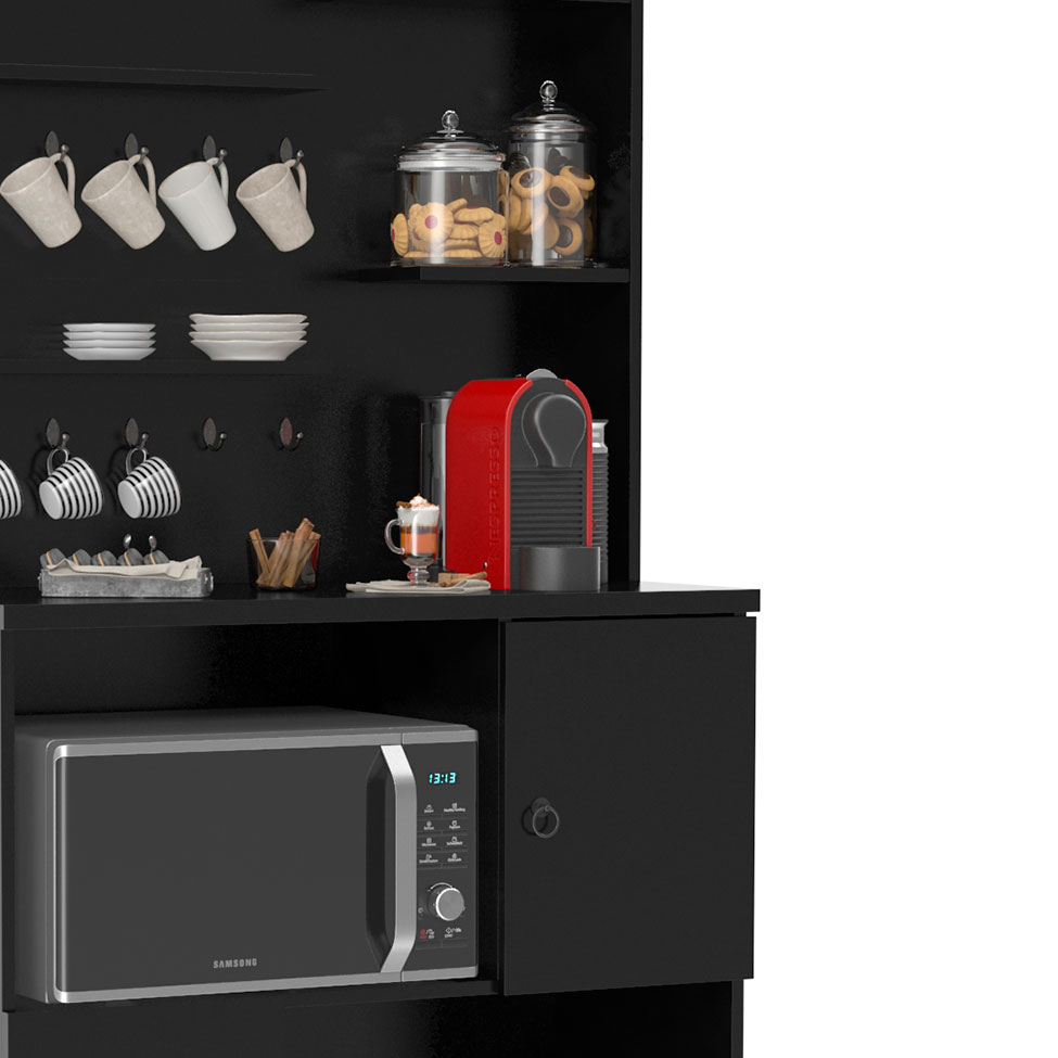 Cozinha Compacta Vini 2 PT Preta