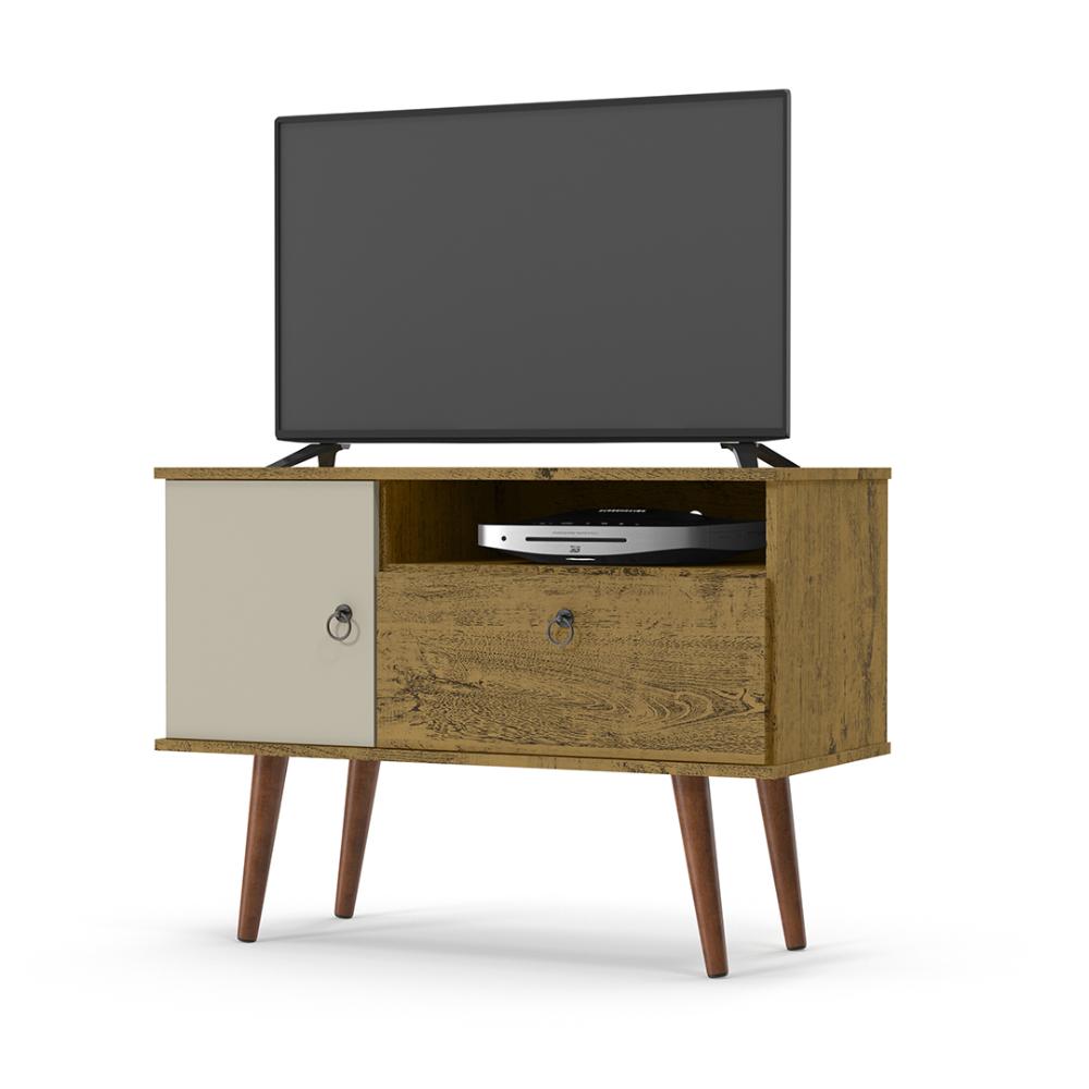 Rack Bancada Para TV 32 Pol Sala Yan Nature/Off White