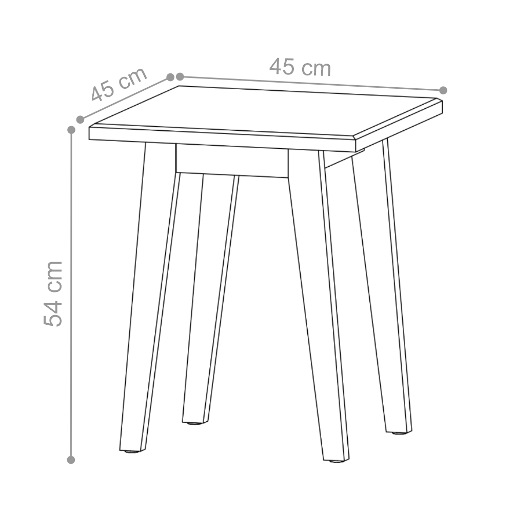 Mesa Lateral Paul Off White