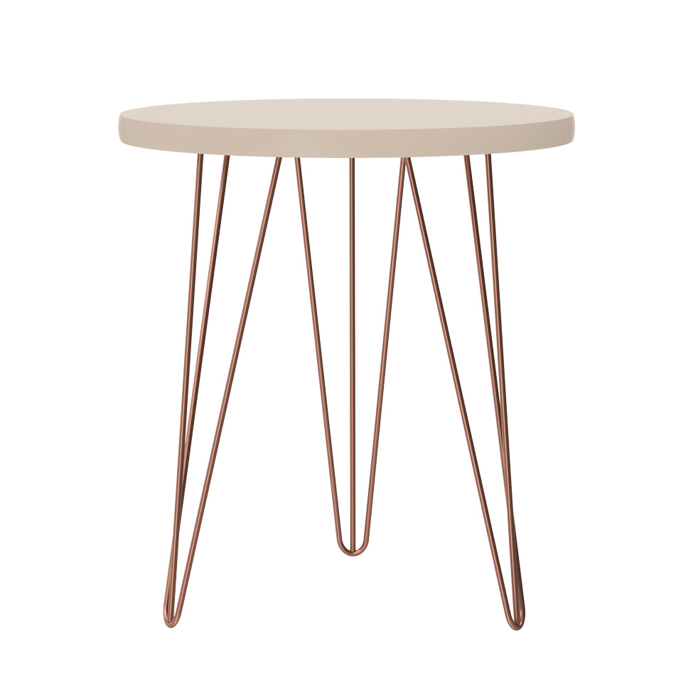 Mesa Lateral Redonda Evolution Off White 48 cm