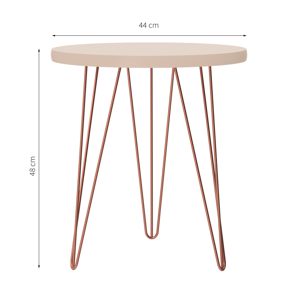 Mesa Lateral Redonda Evolution Off White 48 cm