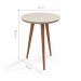 Mesa Lateral Redonda Luna 530 Off White