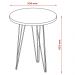 Mesa de Apoio Redonda Base Aço Evolution Off White - Patrimar