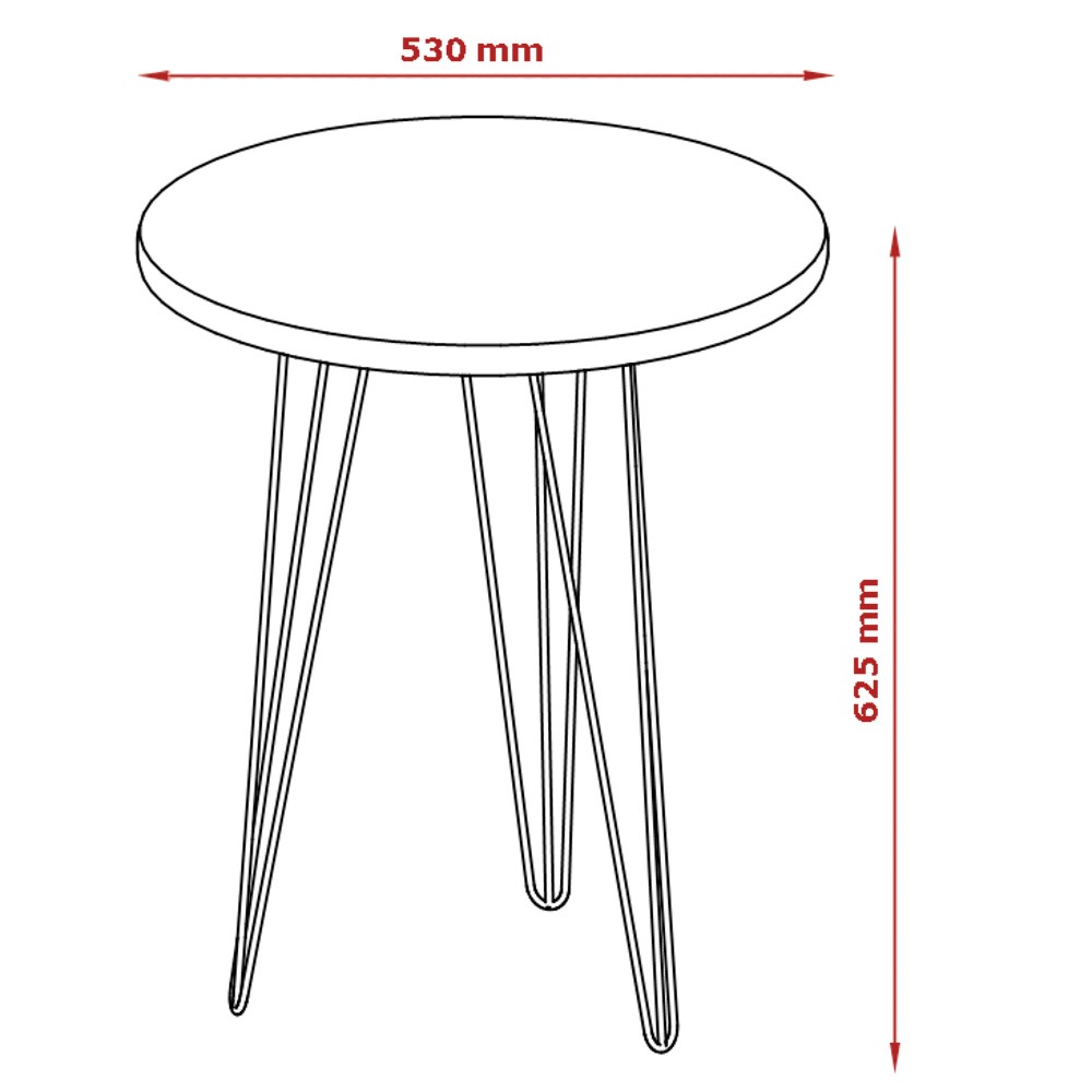 Mesa de Apoio Redonda Base Aço Evolution Off White - Patrimar