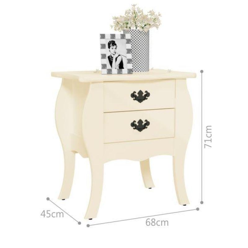 Mesa de Cabeceira Premier Off White