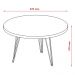 Mesa de Centro Redonda Base Aço Evolution Off White - Patrimar
