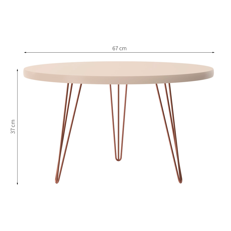 Mesa de Centro Redonda Evolution Off White