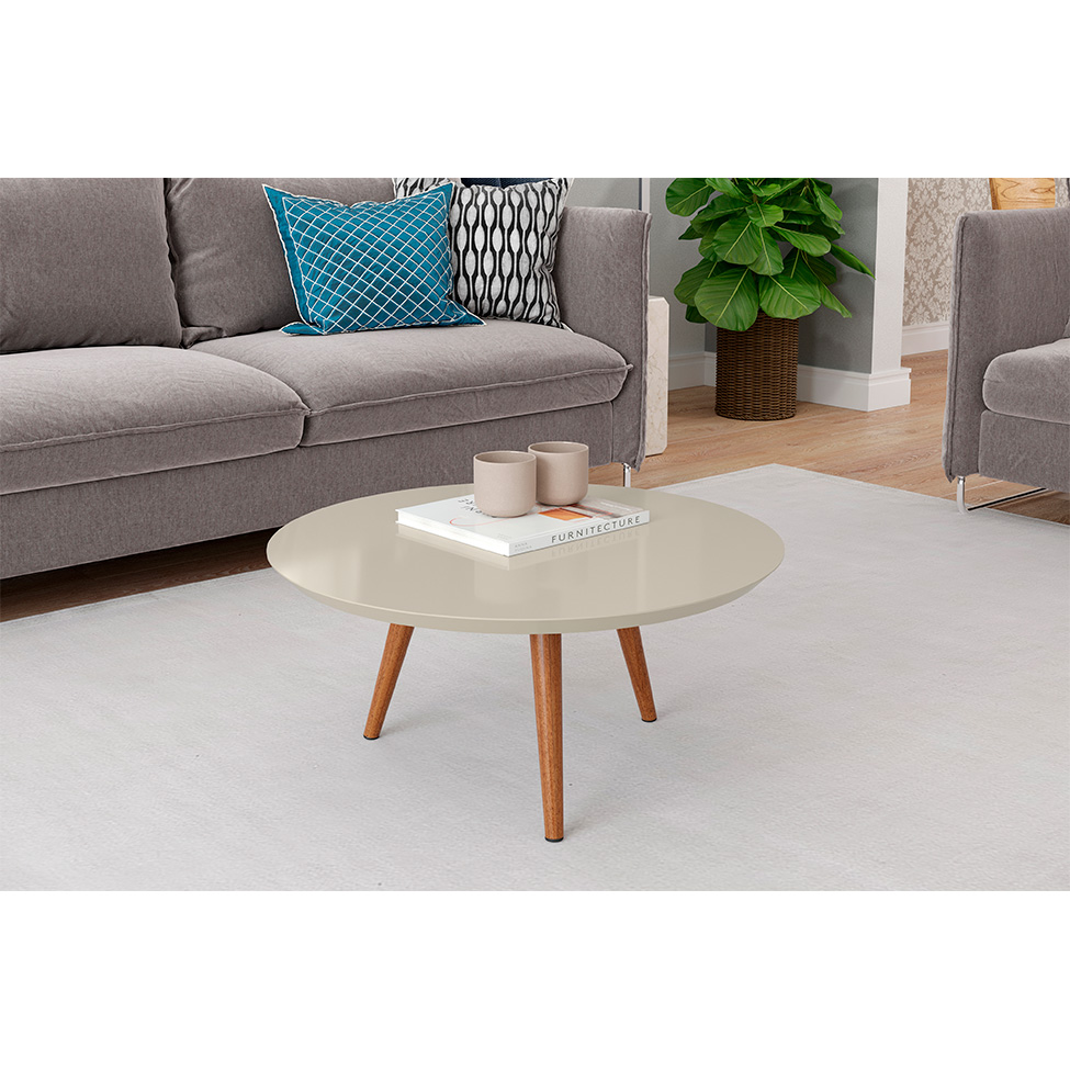Mesa de Centro Redonda Luna 670 Off White