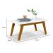 Mesa de Centro Retangular Prism Branca e Marrom