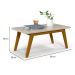Mesa de Centro Retangular Prism Off White e Marrom