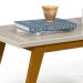 Mesa de Centro Retangular Prism Off White e Marrom