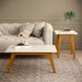 Mesa de Centro Retangular Prism Off White e Marrom