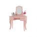 Penteadeira Princesa  Banqueta e 04 Gavetas Rosa - Patrimar