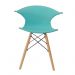 Cadeira Charles Eames New Wood Design Pelegrin PW-079 Azul Celeste